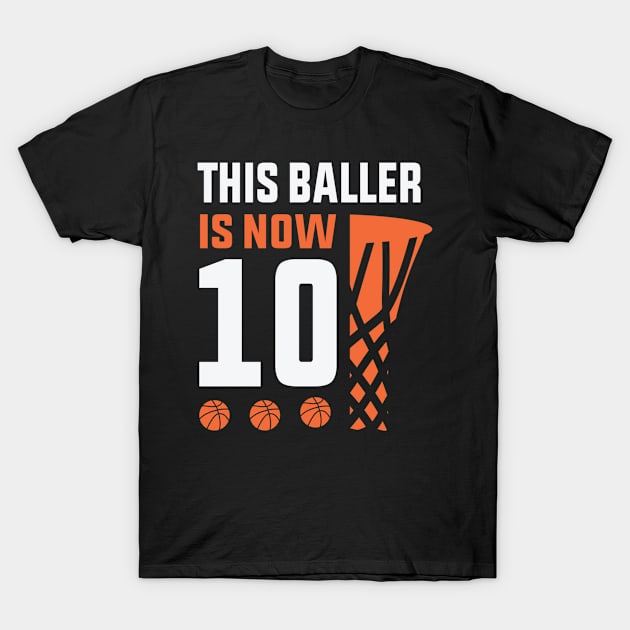 I'm 10 Basketball Theme Birthday Party Celebration 10th T-Shirt by OHC t-shirt